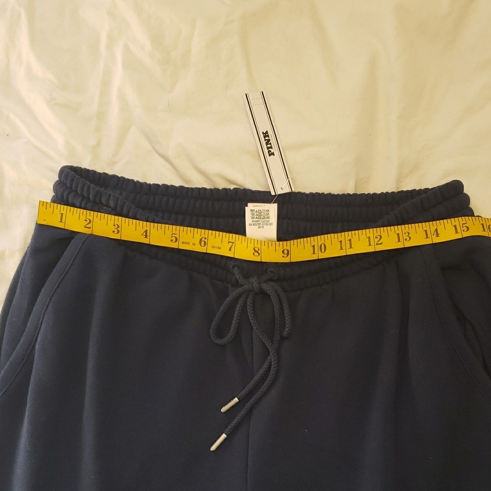 NWT TALL girl Friendly PINK Victoria's Secret Navy Drawstring Pants - Picture 13 of 17